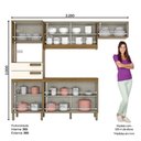 Ver imagem 2 de Kit Cozinha Compacta Star 7 Portas Nature Off White - Briz