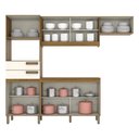 Ver imagem 3 de Kit Cozinha Compacta Star 7 Portas Nature Off White - Briz