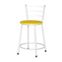 Ver imagem 2 de Banqueta Baixa Ratan Branca Cristal 4un - Amarelo