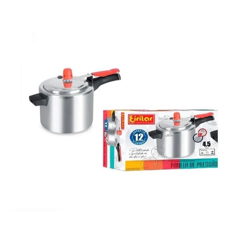 Panela de Pressao Polida 4,5 Lts Eirilar