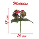 Ver imagem 2 de 4 Ramos Cogumelos Decoração de Natal Artificial 17cm