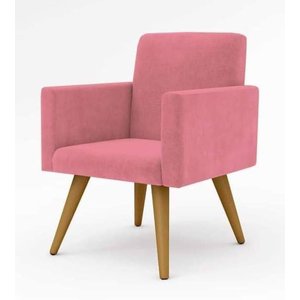 Poltrona Decorativa Talita Cor Rosa