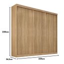 Ver imagem 6 de Guarda-roupa Casal 3 Portas de Correr e 6 Gavetas Sevilha