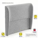 Ver imagem 4 de Cabeceira para Cama Box Queen Size Liah 160cm Linho Cinza - Abmaza
