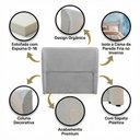 Ver imagem 3 de Cabeceira para Cama Box Queen Size Liah 160cm Linho Cinza - Abmaza