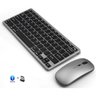 Kit Teclado e Mouse sem Fio Bluetooth + 2.4ghz Bateria Recarregavel - 1