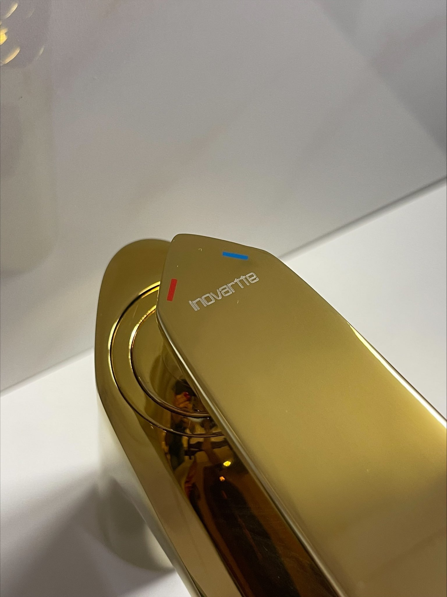 Torneira Monocomando Bica Baixa Dourada Gold Luxo Banheiro Lavabo Inovartte In36 - 5