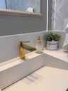Ver imagem 7 de Torneira Monocomando Bica Baixa Dourada Gold Luxo Banheiro Lavabo Inovartte In36