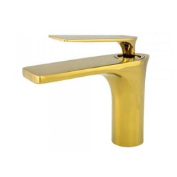 Torneira Monocomando Bica Baixa Dourada Gold Luxo Banheiro Lavabo Inovartte In36 - 1