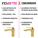 Ver imagem 2 de Torneira Monocomando Bica Baixa Dourada Gold Luxo Banheiro Lavabo Inovartte In36