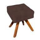Ver imagem 4 de Puff Giratório Elisa Suede Base Madeira Mm30 D´rossi Marrom