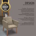 Ver imagem 2 de Cadeira Poltrona para Sala Quarto Confortável e Reforçada:capuccino