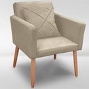 Ver imagem 5 de Cadeira Poltrona para Sala Quarto Confortável e Reforçada Agata :capuccino