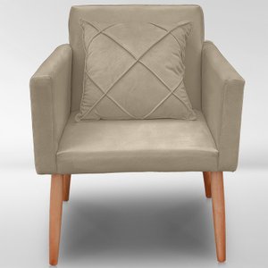 Cadeira Poltrona para Sala Quarto Confortável e Reforçada:capuccino