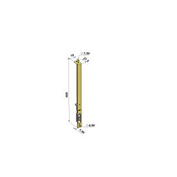 Fecho de embutir Quebra Unha 755 Isero 600 mm Antique - 2