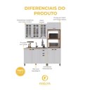 Ver imagem 5 de Armário de Cozinha Modulada Compacta Nara 10 Portas 2 Gavetas MDF 190cm Branco