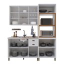 Ver imagem 3 de Armário de Cozinha Modulada Compacta Nara 10 Portas 2 Gavetas MDF 190cm Branco