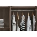 Ver imagem 4 de Guarda Roupa 8 Portas e 4 Gavetas C- Espelho e Pés Nápoles Ébano - Santos Andirá