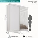 Ver imagem 3 de Guarda Roupa Portugal 100% MDF 2 Portas de Correr com Espelho Mais Móveis