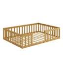 Ver imagem 2 de Cama Montessoriana Madeira Maciça Casal Nogueira com Colchão