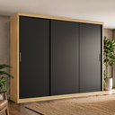 Ver imagem 1 de Guarda Roupa Casal Paris 3 Portas de Correr 2 Gavetas Teka/Onix