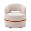 Ver imagem 3 de Poltrona Decorativa Sala de Estar Luna Linho M6 - Monari Design Cor:Off White