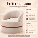 Ver imagem 7 de Poltrona Decorativa Sala de Estar Luna Linho M6 - Monari Design Cor:Off White