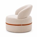 Ver imagem 4 de Poltrona Decorativa Sala de Estar Luna Linho M6 - Monari Design Cor:Off White