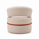 Ver imagem 5 de Poltrona Decorativa Sala de Estar Luna Linho M6 - Monari Design Cor:Off White