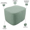 Ver imagem 6 de Poltrona de Amamentação com Balanço e Puff Orgânico Saori W01 Linho Verde Menta - Lyam Decor