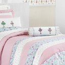 Ver imagem 4 de Kit Colcha Solteiro Bailarina Algodão 200 Fios 06 Peças Bernadete Casa