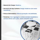 Ver imagem 3 de Conjunto Mesa Alta Bar Bistrô Redonda Branca 4 Banquetas Confort Imbuia Industrial White Don Castro
