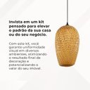 Ver mais imagens de Kit 4 Lustres Pendente Java White Arrow em Bambu Natural – 40x20 Cm