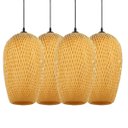 Ver imagem 1 de Kit 4 Lustres Pendente Java White Arrow em Bambu Natural – 40x20 Cm