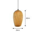 Ver imagem 5 de Kit 4 Lustres Pendente Java White Arrow em Bambu Natural – 40x20 Cm