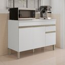 Ver imagem 1 de Balcão de Cozinha 120 Cm Silver 3 Portas 1 Gaveta Supremo - Pnr Móveis