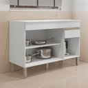 Ver imagem 3 de Balcão de Cozinha 120 Cm Silver 3 Portas 1 Gaveta Supremo - Pnr Móveis