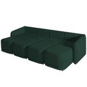 Ver imagem 6 de Sofá Cama Casal para Sala 316cm Polska K04 Veludo Verde - Mpozenato