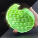 Ver imagem 4 de Pop It Brilha no Escuro Fluorescente Circular Fidget Toy Brinquedo Anti Stress Sensorial - Verde