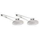 Ver imagem 1 de Kit 2 Escumadeira com Pegador para Fritura Inox 28cm Lyor Cozinha Buffet Restaurante