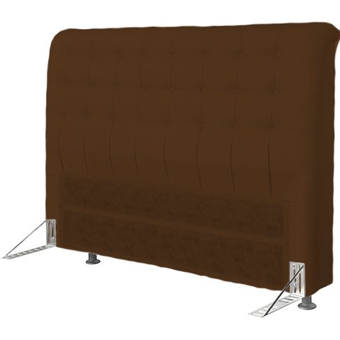 Cabeceira Dama 1,95 Cm Cama Box king Size Suede Marrom