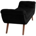 Ver mais imagens de Kit Cabeceira Cama Box Casal 195cm Madrid com Puff Recamier Santorini Couríssimo Preto
