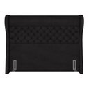 Ver imagem 3 de Kit Cabeceira Cama Box Casal 195cm Madrid com Puff Recamier Santorini Couríssimo Preto