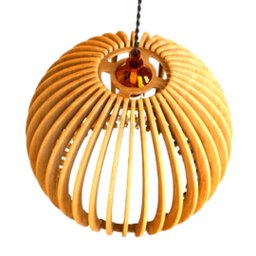 Luminária Teto Tipo Pendente Em Mdf - Completa - 6