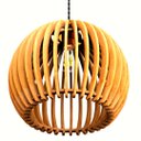 Ver imagem 4 de Luminária Teto Tipo Pendente Em Mdf - Completa