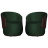Kit 2 Poltronas para Recepção Escritório e Clínica - Veludo - Sv Decor:verde - 1