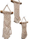 Ver imagem 2 de Kit 3 Painéis Mirim em Macramê na Cor Cru