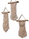 Ver imagem 1 de Kit 3 Painéis Mirim em Macramê na Cor Cru