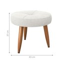 Ver imagem 2 de Conjunto Poltrona e Puff Decorativos Josh Boucle Bege