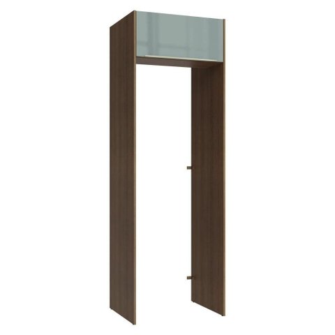 Porta-Geladeira 73 cm 1 Porta Basculante Rustic/Cinza Lux Madesa Rustic/Cinza